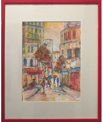 Patrice LAYRE - Coin de rue (tableau, Peinture Aquarelle) plus qu'un jeu 