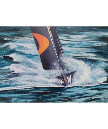 INGRID - Black Orange (tableau, Acrylique / toile) plus qu'un jeu 