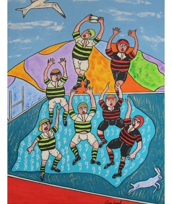 ARNOUIL Alain - Rugby poétique (tableau, Acrylique / toile) pas cheres