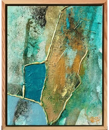 ALEXANDER Olivia  : Luminous seas 1 (Tableau, technique mixte sur toile) à prix réduit toute l'année