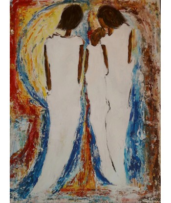 GUERRY Christiane - Le couple (tableau, Acrylique  / toile) le concept de la Pate a emporter 