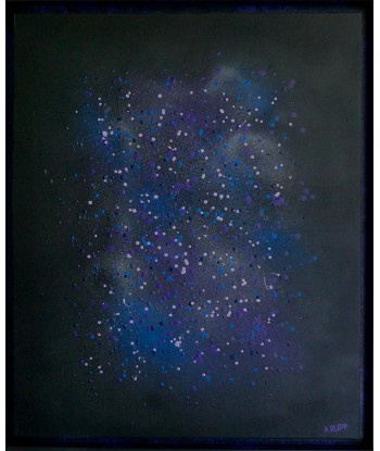 RUPP Aurélien - Galaxy Blues, tableau abstrait, Bombe aérosol / toile JUSQU'A -70%! 