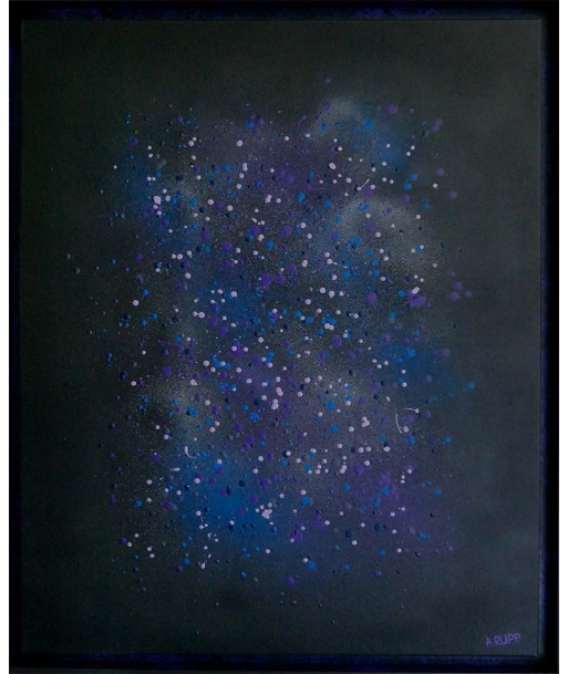 RUPP Aurélien - Galaxy Blues, tableau abstrait, Bombe aérosol / toile JUSQU'A -70%! 