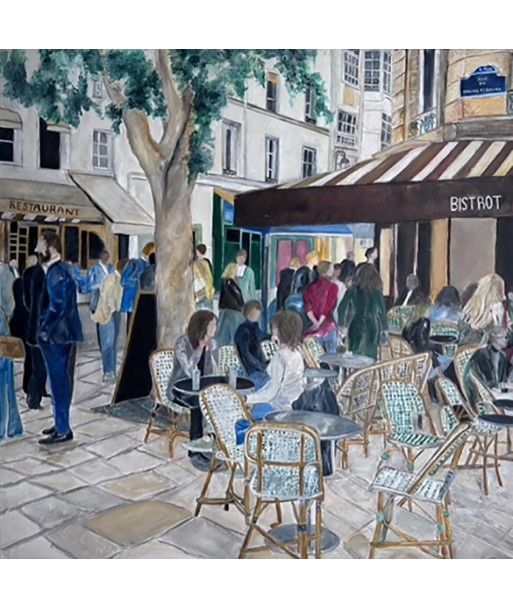 COLOMÈS Didier : Rue Du Bourg Tibourg Paris le Marais (tableau, Acrylique / toile) livraison et retour toujours gratuits