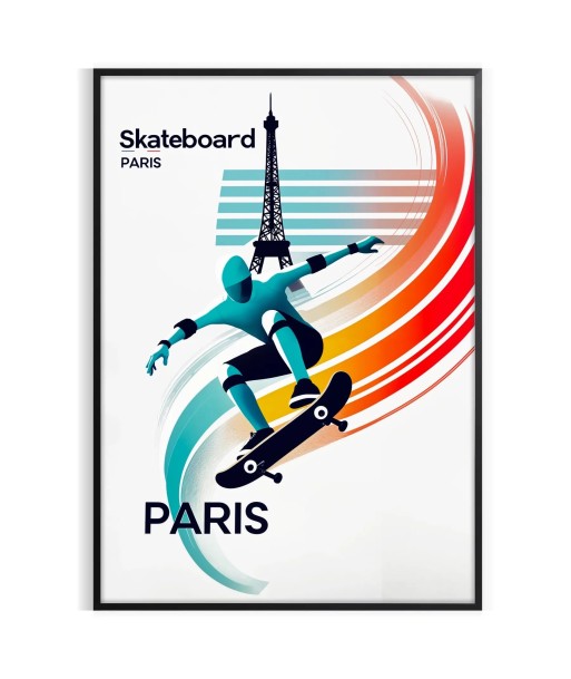 Affiche Skateboard Paris paiement sécurisé