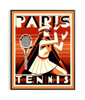 Affiche de Paris Tennis 5 en linge